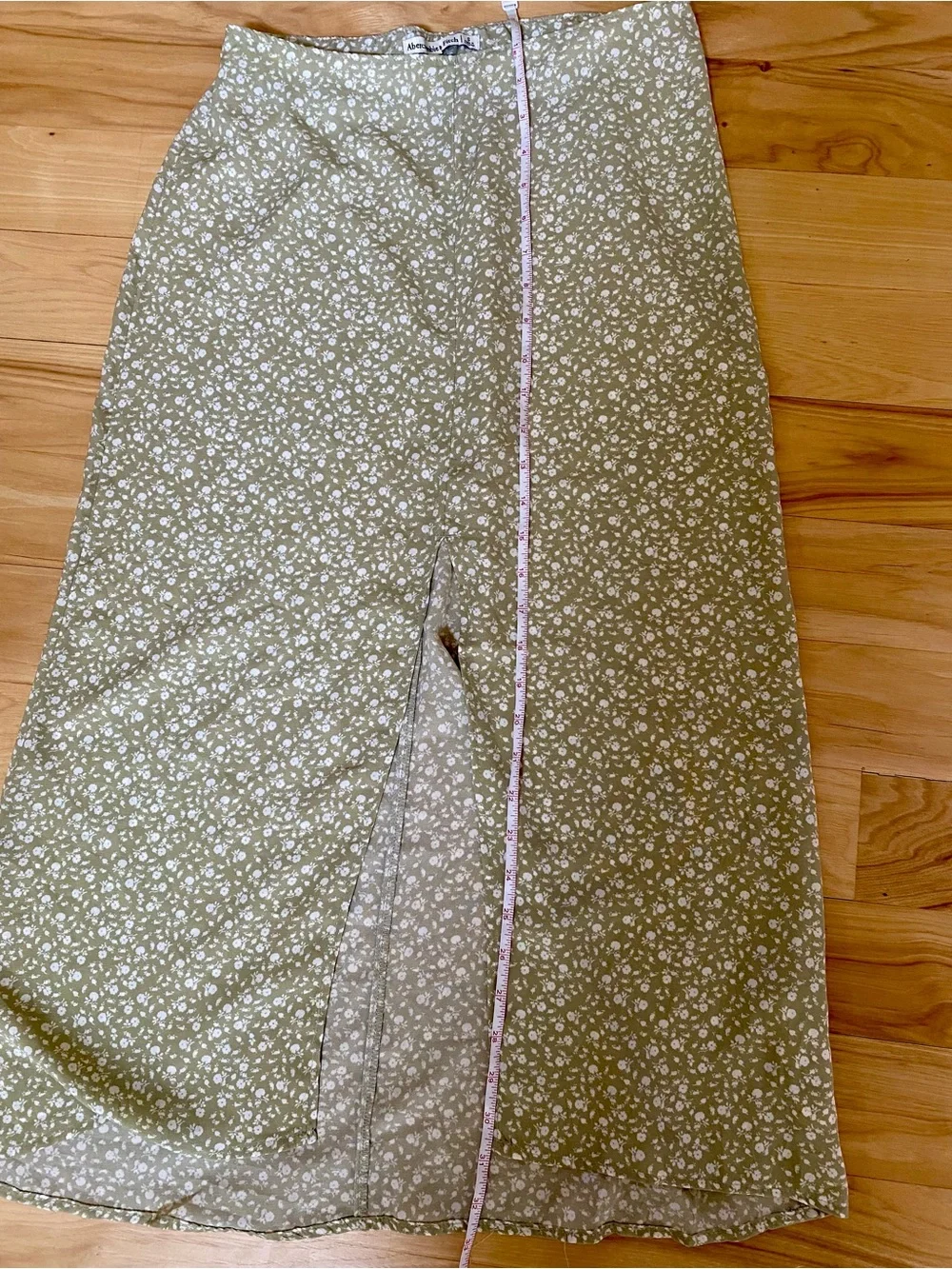 Abercrombie and Fitch Midi Skirt Green Floral Summer Midi Cottagecore Small - Picture 8 of 9